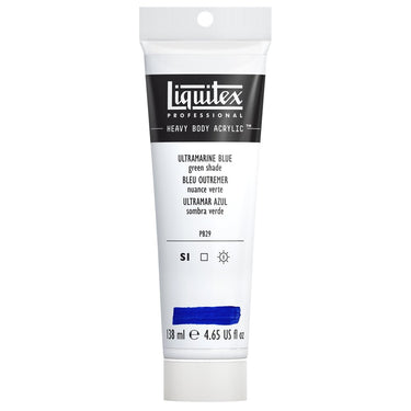 Liquitex Heavy Body Bleu Outremer Nuance Verte 138ML produit en gros plan sur fond blanc.