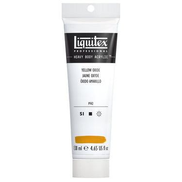 Liquitex Heavy Body Jaune Oxyde 138ML produit en gros plan sur fond blanc.