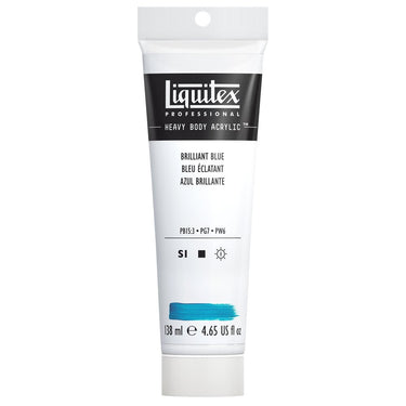 Liquitex Heavy Body Bleu Éclatant 138ML produit en gros plan sur fond blanc.