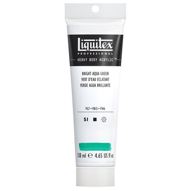 Liquitex Heavy Body Vert d'Eau Éclatant 138ML produit en gros plan sur fond blanc.