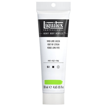 Liquitex Heavy Body Vert Vif Citron 138ML produit en gros plan sur fond blanc.