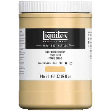 Liquitex Heavy Body Titane Écru 946ML produit en gros plan sur fond blanc.