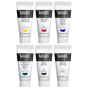 LQX ACRYLIC HEAVY BODY SET 6X22ML CLASSICS [CONTENTS] 887452995401