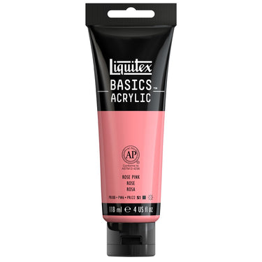 Liquitex Basics, 118ML, Rose (produit en gros plan sur fond blanc)