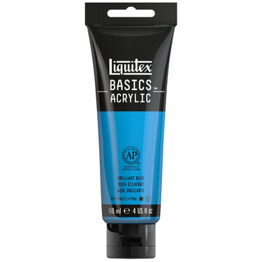 Liquitex Basics, 118ML, Bleu Éclatant (produit en gros plan sur fond blanc)