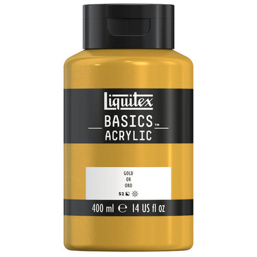 Liquitex Basics, 400ML, Or (produit en gros plan sur fond blanc)