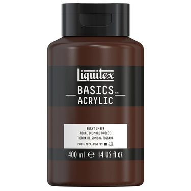 Liquitex Basics, 400ML, Terre d'Ombre Brûlée (produit en gros plan sur fond blanc)