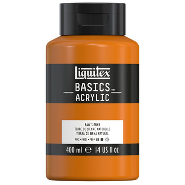 Liquitex Basics, 400ML, Terre de Sienne Naturelle (produit en gros plan sur fond blanc)