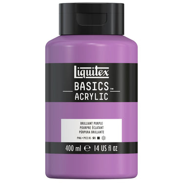Liquitex Basics, 400ML, Pourpre Éclatant (produit en gros plan sur fond blanc)