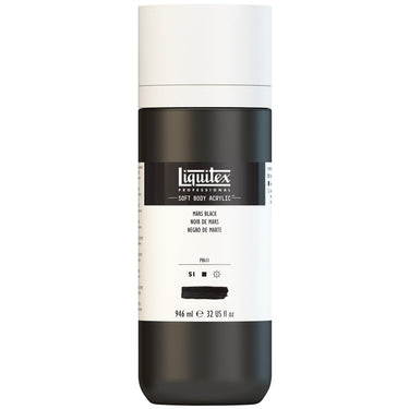 Liquitex Soft Body Flacon de 946ML, Noir de Mars (produit en gros plan sur fond blanc)
