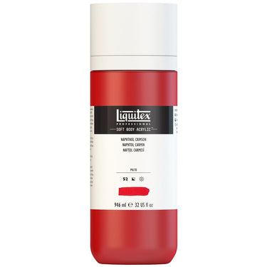 Liquitex Soft Body Flacon de 946ML, Naphtol Carmin (produit en gros plan sur fond blanc)