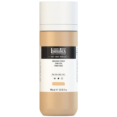 Liquitex Soft Body Flacon de 946ML, Titane Écru (produit en gros plan sur fond blanc)