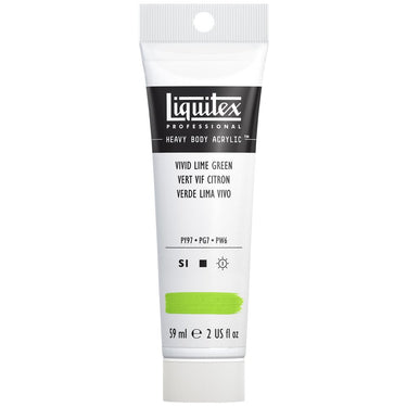 Liquitex Heavy Body Vert Vif Citron 59ML produit en gros plan sur fond blanc.