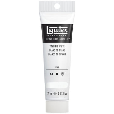 Liquitex Heavy Body Blanc de Titane 59ML produit en gros plan sur fond blanc.