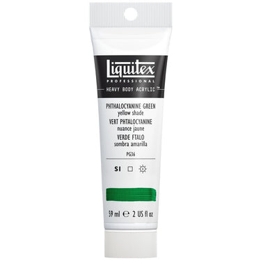 Liquitex Heavy Body Vert Phtalocyanine Nuance Jaune 59ML produit en gros plan sur fond blanc.