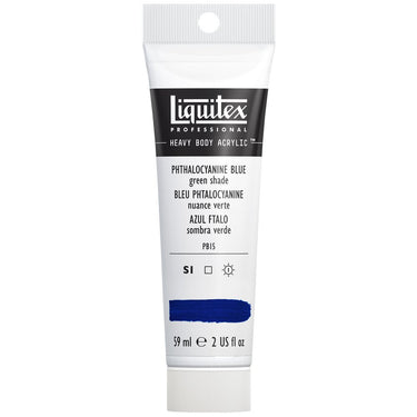 Liquitex Heavy Body Bleu Phtalocyanine Nuance Verte 59ML produit en gros plan sur fond blanc.