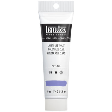 Liquitex Heavy Body Violet Bleu Clair 59ML produit en gros plan sur fond blanc.