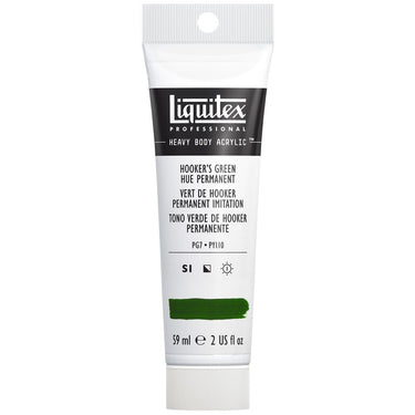 Liquitex Heavy Body Vert de Hooker Permanent Imitation 59ML produit en gros plan sur fond blanc.