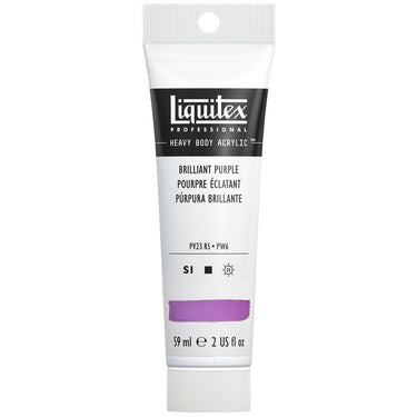 Liquitex Heavy Body Pourpre Éclatant 59ML produit en gros plan sur fond blanc.