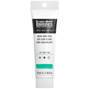 Liquitex Heavy Body Vert d'Eau Éclatant 59ML produit en gros plan sur fond blanc.