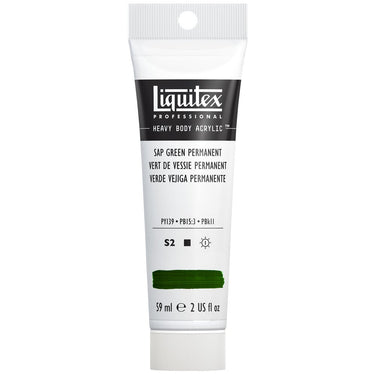 Liquitex Heavy Body Vert de Vessie Permanent 59ML produit en gros plan sur fond blanc.