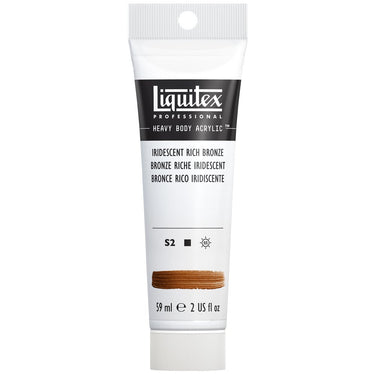 Liquitex Heavy Body Bronze Riche Iridescent 59ML produit en gros plan sur fond blanc.