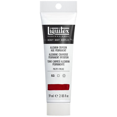 Acrylique Heavy Body Liquitex, 59ML, Alizarine Cramoisie Permanent Imitation (produit en gros plan sur fond blanc)