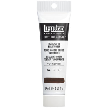 Liquitex Heavy Body Terre d'Ombre Brûlée Transparente 59ML produit en gros plan sur fond blanc.