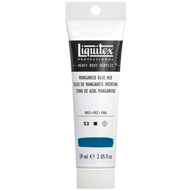 Liquitex Heavy Body Bleu de Manganèse Imitation 59ML produit en gros plan sur fond blanc.