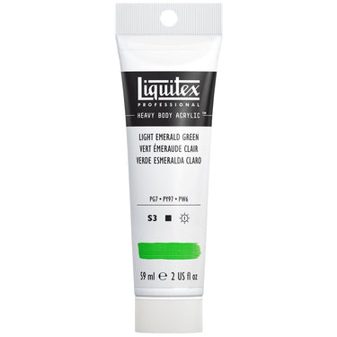 Liquitex Heavy Body Vert Émeraude Clair 59ML produit en gros plan sur fond blanc.