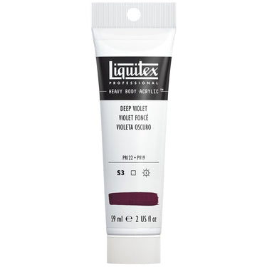 Liquitex Heavy Body Violet Foncé 59ML produit en gros plan sur fond blanc.