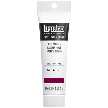 Liquitex Heavy Body Magenta Foncé 59ML produit en gros plan sur fond blanc.