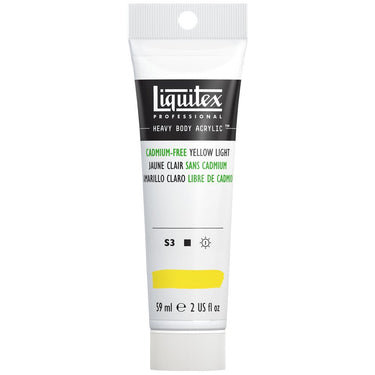 Acrylique Heavy Body Liquitex, 59ML, Jaune Clair sans Cadmium (produit en gros plan sur fond blanc)