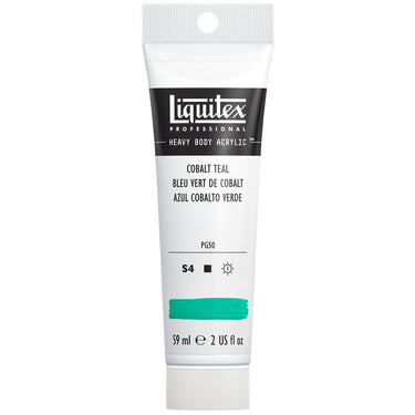 Acrylique Heavy Body Liquitex, 59ML, Bleu Vert de Cobalt (produit en gros plan sur fond blanc)