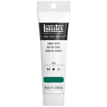 Acrylique Heavy Body Liquitex, 59ML, Vert de Cobalt (produit en gros plan sur fond blanc)