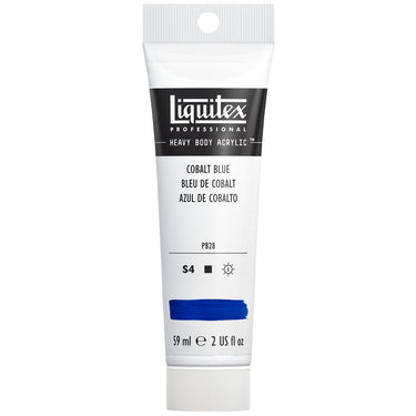 Acrylique Heavy Body Liquitex, 59ML, Bleu de Cobalt (produit en gros plan sur fond blanc)