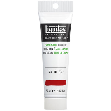 Acrylique Heavy Body Liquitex, 59ML, Rouge Foncé sans Cadmium (produit en gros plan sur fond blanc)