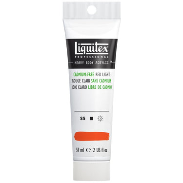 Acrylique Heavy Body Liquitex, 59ML, Rouge Clair sans Cadmium (produit en gros plan sur fond blanc)