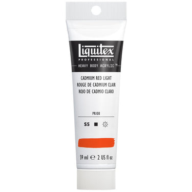 Acrylique Heavy Body Liquitex, 59ML, Rouge de Cadmium Clair (produit en gros plan sur fond blanc)