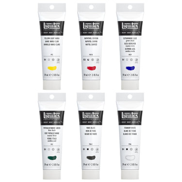 LQX ACRYLIC HEAVY BODY SET 6X59ML CLASSICS [CONTENTS] 887452997450