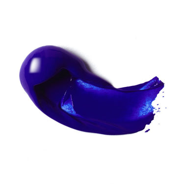 PETIT Échantillon de couleur de Liquitex Acrylique Heavy Body, Bleu Outremer Nuance Verte - Sur Fond Blanc