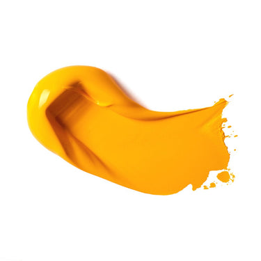 PETIT Échantillon de couleur de Liquitex Acrylique Heavy Body, Jaune Orange Azo - Sur Fond Blanc