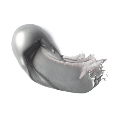 PETIT Échantillon de couleur de Liquitex Acrylique Heavy Body, Argent Riche Iridescent - Sur Fond Blanc