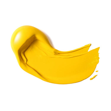 PETIT Échantillon de couleur de Liquitex Acrylique Heavy Body, Jaune Moyen sans Cadmium - Sur Fond Blanc