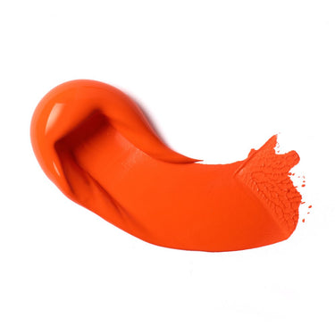 PETIT Échantillon de couleur de Liquitex Acrylique Heavy Body, Orange Pyrrole - Sur Fond Blanc