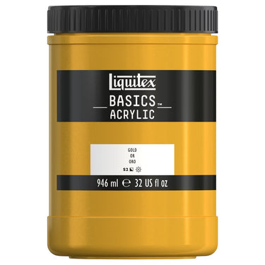 Liquitex Basics, 946ML, Or (produit en gros plan sur fond blanc)