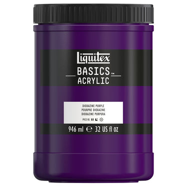 Liquitex Basics, 946ML, Violet Dioxazine (produit en gros plan sur fond blanc)
