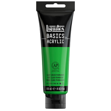 Liquitex Basics, 118ML, Vert Clair Permanent (produit en gros plan sur fond blanc)