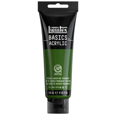 Liquitex Basics, 118ML, Vert de Hooker Permanent Imitation (produit en gros plan sur fond blanc)