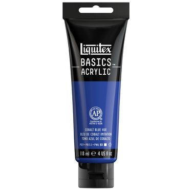 Liquitex Basics, 118ML, Bleu de Cobalt Imitation (produit en gros plan sur fond blanc)